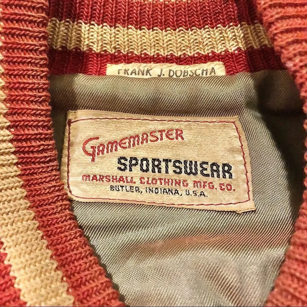 GAMEMASTER SPORTSWEAR Vtg 1960 Ohio State Letterman Jacket Coat Navy Wool Large - Picture 11 of 11
